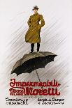 Impermeabili Moretti Umbrella Poster-Leopoldo Metlicovitz-Giclee Print