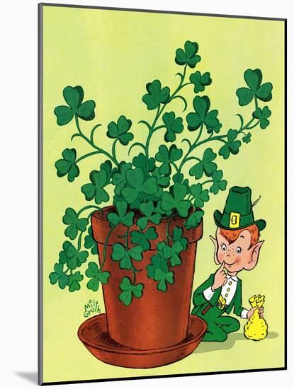 Leprechaun and Clover - Jack & Jill-Milt Groth-Mounted Giclee Print