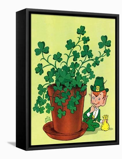 Leprechaun and Clover - Jack & Jill-Milt Groth-Framed Premier Image Canvas