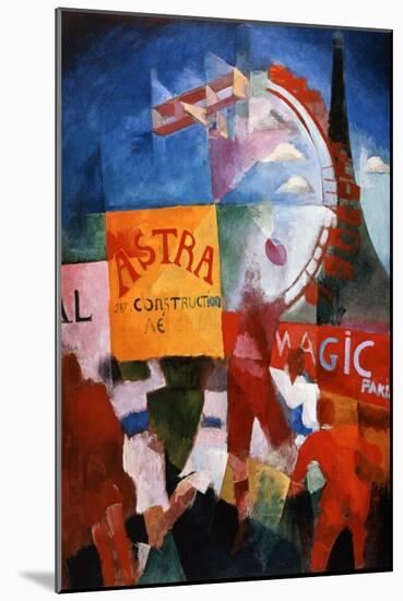 Lequipe De Cardiff, (The Cardiff Team), 1913-Robert Delaunay-Mounted Giclee Print