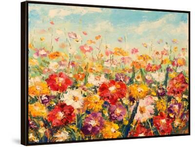 Original Oil Painting of Flowers,Beautiful Field Flowers on Canvas