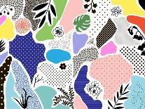 Creative Art Header with Different Shapes and Textures. Collage. Vector-Lera Efremova-Art Print