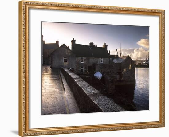 Lerwick Seafront, with Wharves and Slipways, Lerwick, Mainland, Shetland Islands, Scotland, UK-Patrick Dieudonne-Framed Photographic Print