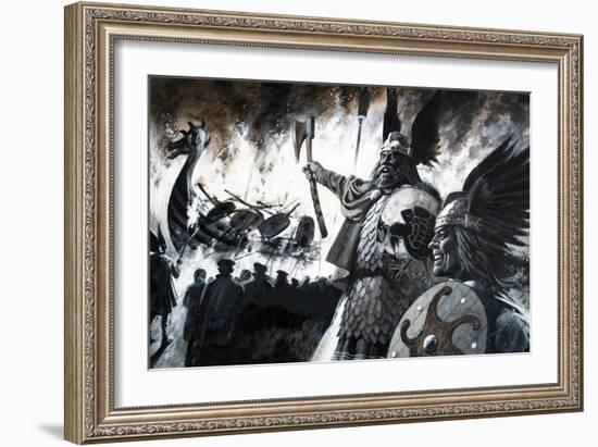 Lerwick Up Helly, a Viking Festival-Andrew Howat-Framed Giclee Print