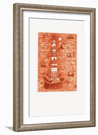 Les 7 Merveilles Du Monde - Alexandrie-Françoise Deberdt-Framed Limited Edition