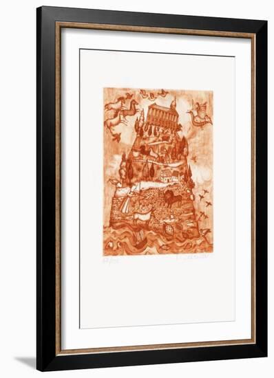 Les 7 Merveilles Du Monde - Arthémis-Françoise Deberdt-Framed Limited Edition