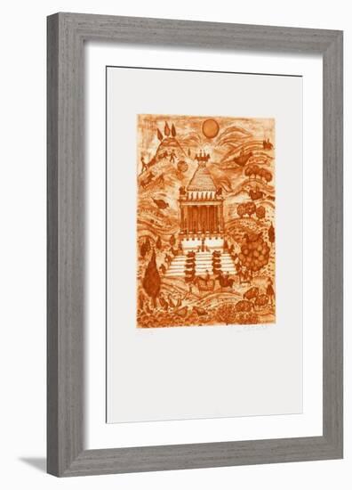 Les 7 Merveilles Du Monde - HaIIcernasse-Françoise Deberdt-Framed Limited Edition