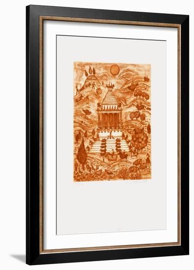 Les 7 Merveilles Du Monde - HaIIcernasse-Françoise Deberdt-Framed Limited Edition