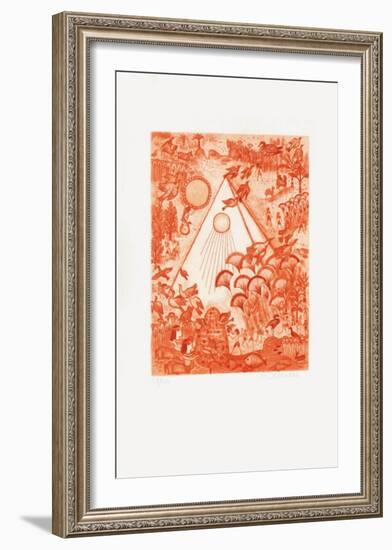 Les 7 Merveilles Du Monde - Khéops-Françoise Deberdt-Framed Limited Edition