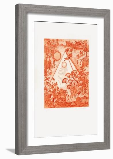 Les 7 Merveilles Du Monde - Khéops-Françoise Deberdt-Framed Limited Edition