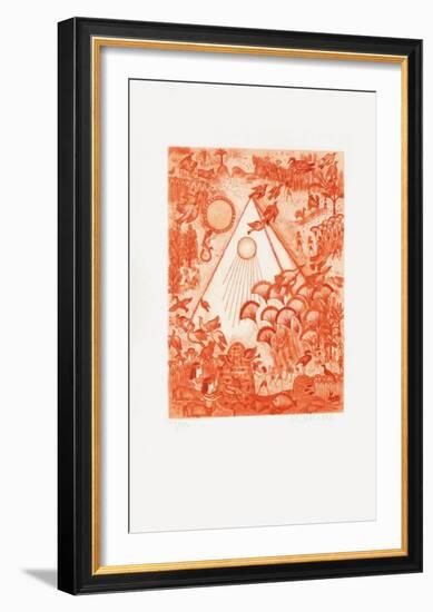 Les 7 Merveilles Du Monde - Khéops-Françoise Deberdt-Framed Limited Edition