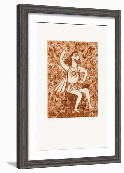 Les 7 Merveilles Du Monde - Zeus-Françoise Deberdt-Framed Limited Edition