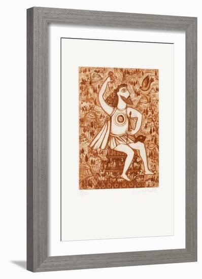 Les 7 Merveilles Du Monde - Zeus-Françoise Deberdt-Framed Limited Edition