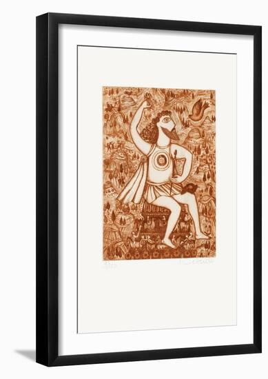 Les 7 Merveilles Du Monde - Zeus-Françoise Deberdt-Framed Limited Edition