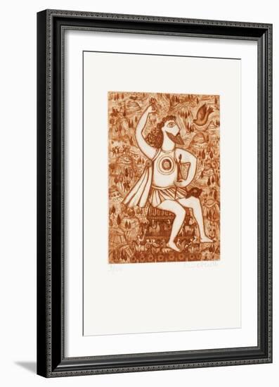 Les 7 Merveilles Du Monde - Zeus-Françoise Deberdt-Framed Limited Edition