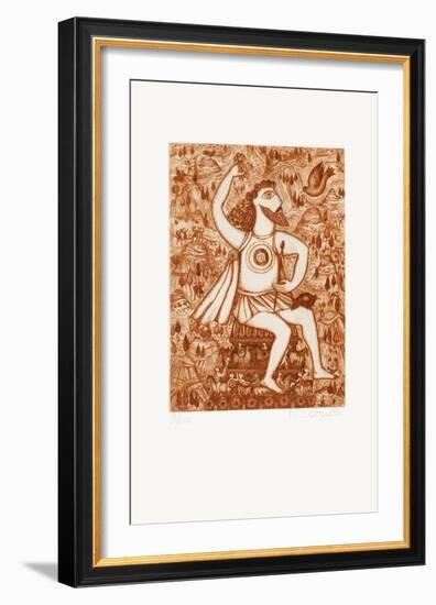 Les 7 Merveilles Du Monde - Zeus-Françoise Deberdt-Framed Limited Edition