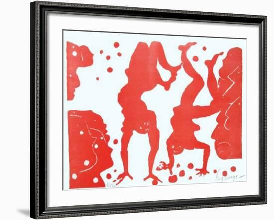 Les acrobates jongleurs-Jacques Lagrange-Framed Limited Edition