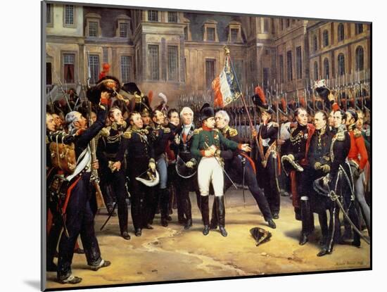 Les Adieux De Fontainebleau, 20th April 1814-Horace Vernet-Mounted Giclee Print