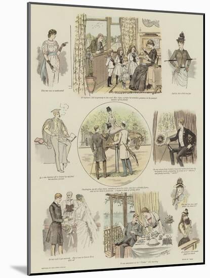 Les Affaires De Coeur of a Young Man of the Period-null-Mounted Giclee Print