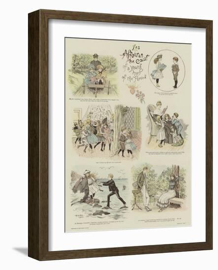 Les Affaires De Coeur of a Young Man of the Period-null-Framed Giclee Print