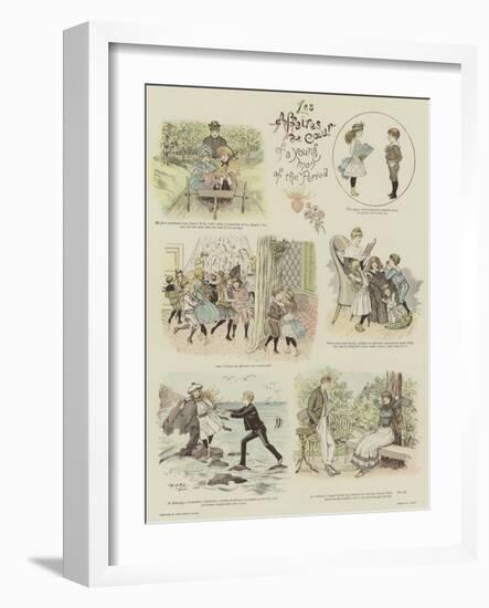 Les Affaires De Coeur of a Young Man of the Period-null-Framed Giclee Print