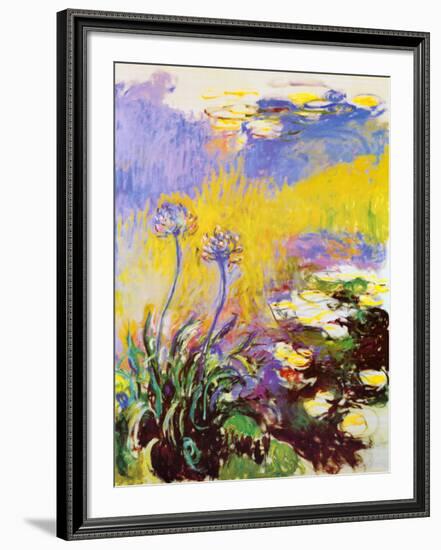 Les Agapanthes-Claude Monet-Framed Art Print