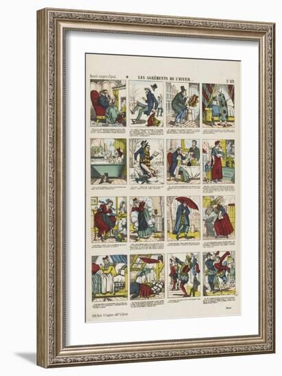 Les agréments de l'hiver-null-Framed Giclee Print