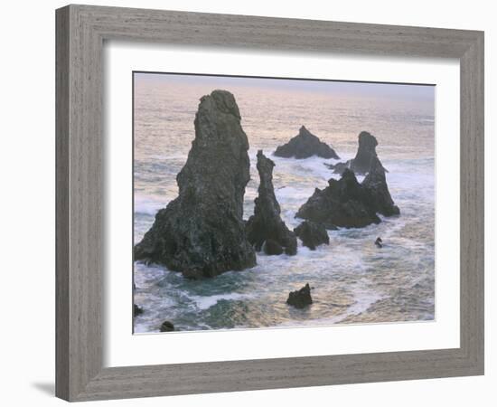 Les Aiguilles De Port Coton, Belle Ile En Mer, Breton Islands, Morbihan, Brittany, France-Bruno Barbier-Framed Photographic Print