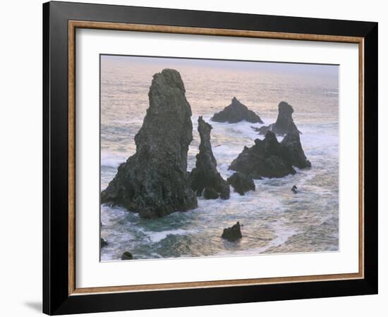 Les Aiguilles De Port Coton, Belle Ile En Mer, Breton Islands, Morbihan, Brittany, France-Bruno Barbier-Framed Photographic Print