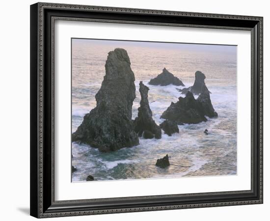 Les Aiguilles De Port Coton, Belle Ile En Mer, Breton Islands, Morbihan, Brittany, France-Bruno Barbier-Framed Photographic Print