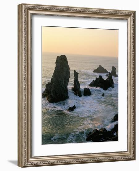 Les Aiguilles De Port Coton, Belle Ile En Mer, Breton Islands, Morbihan, Brittany, France-Bruno Barbier-Framed Photographic Print