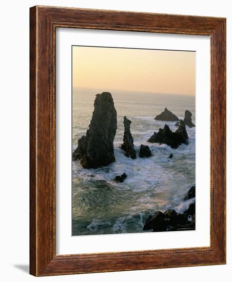 Les Aiguilles De Port Coton, Belle Ile En Mer, Breton Islands, Morbihan, Brittany, France-Bruno Barbier-Framed Photographic Print