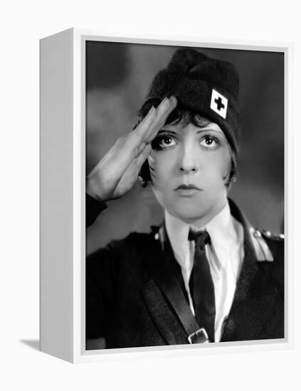 Les Ailes WINGS by WilliamWellman with Clara Bow, 1927 (Oscar, 1927) (b/w photo)-null-Framed Stretched Canvas