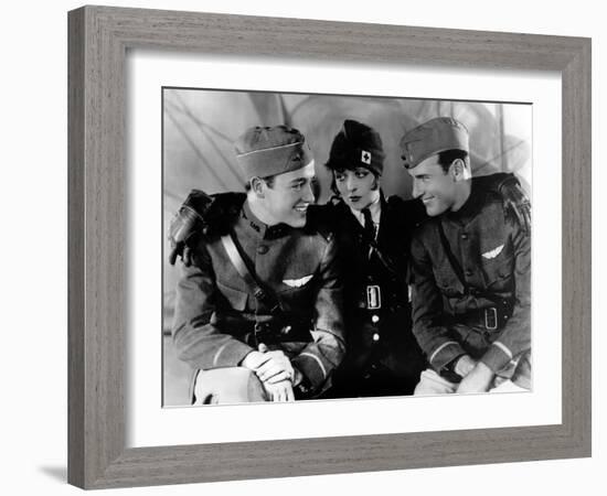 Les Ailes WINGS by WilliamWellman with Richard Arlen, Clara Bow and Charles "Buddy" Rogers., 1927 (-null-Framed Photo