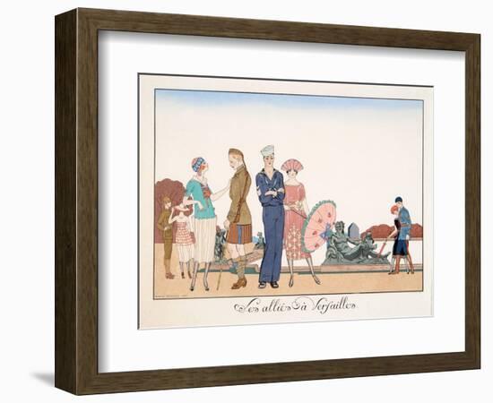 Les Alliés À Versailles, by H. Reidel, 1920-Georges Barbier-Framed Giclee Print