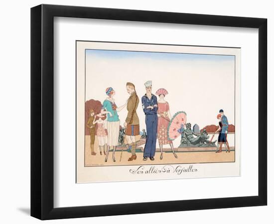 Les Alliés À Versailles, by H. Reidel, 1920-Georges Barbier-Framed Giclee Print
