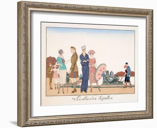 Les Alliés À Versailles, by H. Reidel, 1920-Georges Barbier-Framed Giclee Print