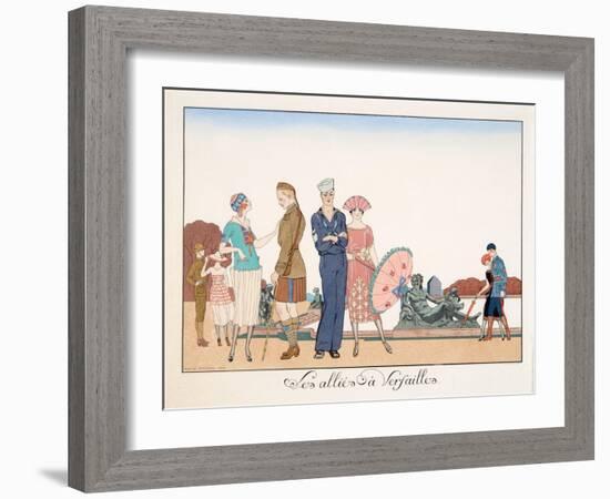 Les Alliés À Versailles, by H. Reidel, 1920-Georges Barbier-Framed Giclee Print