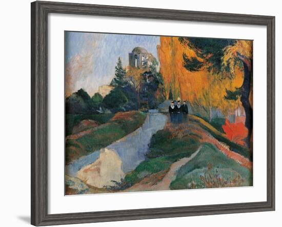 Les Alyscamps-Paul Gauguin-Framed Art Print