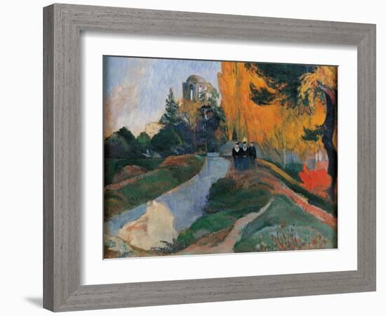 Les Alyscamps-Paul Gauguin-Framed Art Print