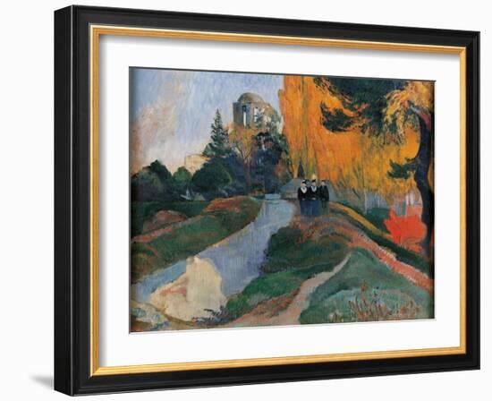 Les Alyscamps-Paul Gauguin-Framed Art Print