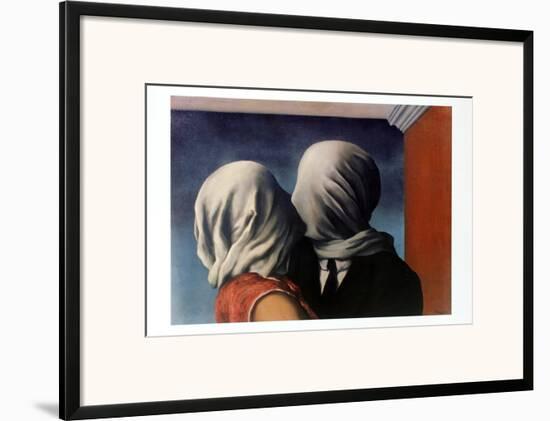 Les Amants (Lovers)-Rene Magritte-Framed Art Print