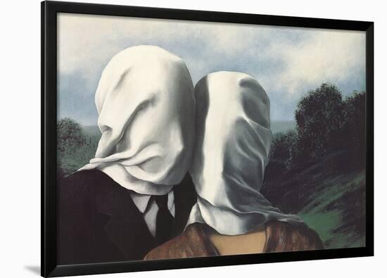 Les Amants (The Lovers)-Rene Magritte-Framed Art Print