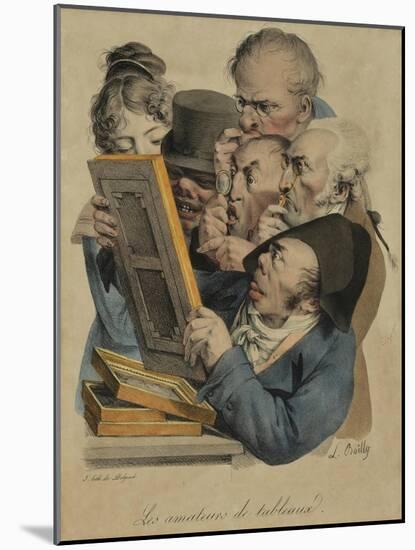 Les Amateurs De Tableux, 1823-Louis Leopold Boilly-Mounted Giclee Print