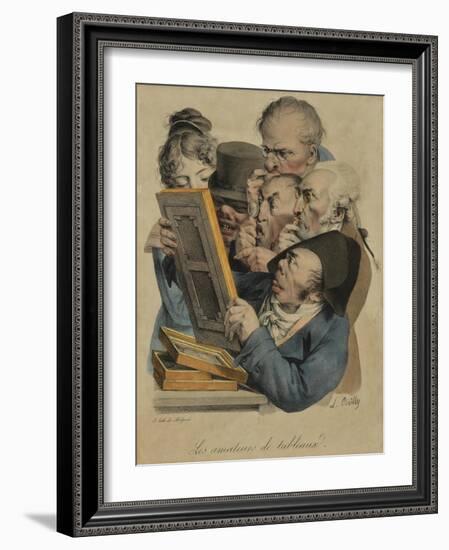 Les Amateurs De Tableux, 1823-Louis Leopold Boilly-Framed Giclee Print