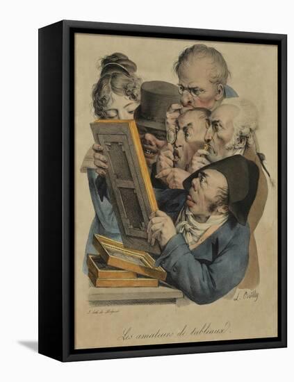 Les Amateurs De Tableux, 1823-Louis Leopold Boilly-Framed Premier Image Canvas