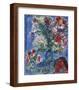 Les Amoureux et Fleurs, 1964-Marc Chagall-Framed Art Print