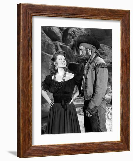 Les Amours by Carmen THE LOVES OF CARMEN by CharlesVidor with Rita Hayworth, 1948 (b/w photo)-null-Framed Photo