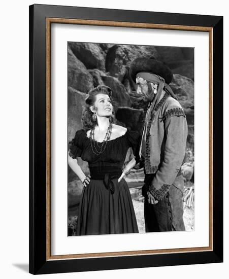 Les Amours by Carmen THE LOVES OF CARMEN by CharlesVidor with Rita Hayworth, 1948 (b/w photo)-null-Framed Photo