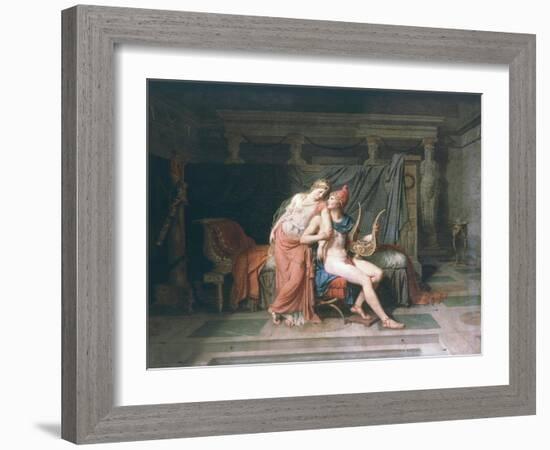 Les Amours De Pâris Et D'Hélène (Love of Paris and Helen), 1788-Jacques-Louis David-Framed Giclee Print